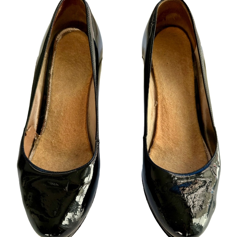 Prada Patent Leather Platform Heels, Size 37